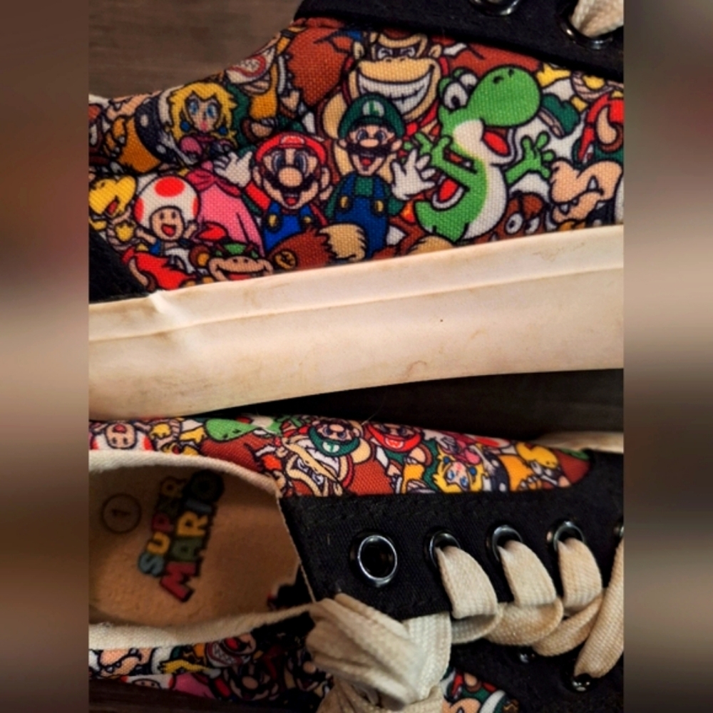 Super Mario Brothers Kids Shoes- size 1